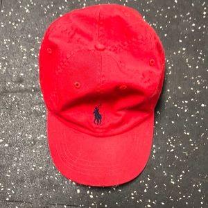 polo by ralph lauren adjustable red hat